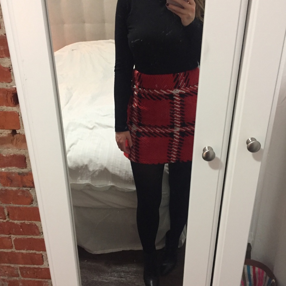 Plaid top shop skirt